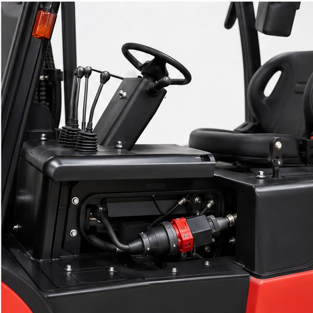 New EP EFL252 2.5 ton Electric forklift for sale, seat and controls