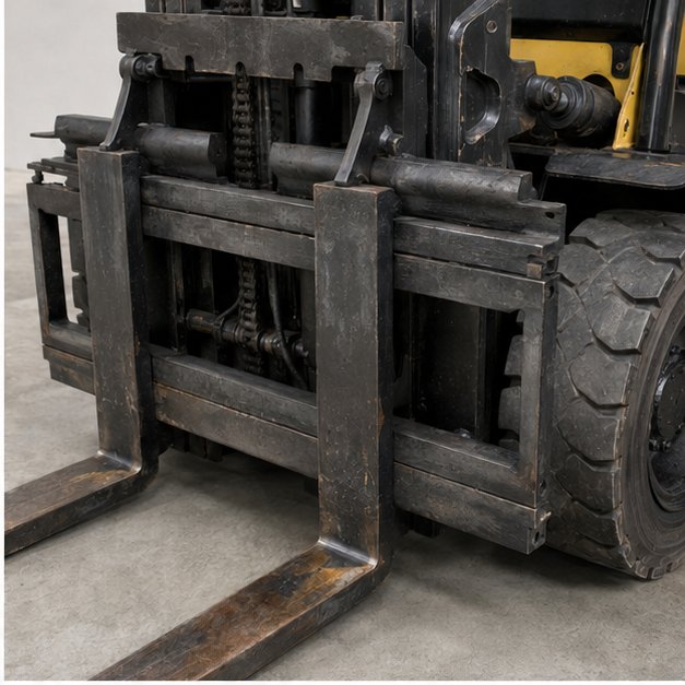 Used Hyster H5.0FT 5 ton Diesel forklift for sale, forks and carriage