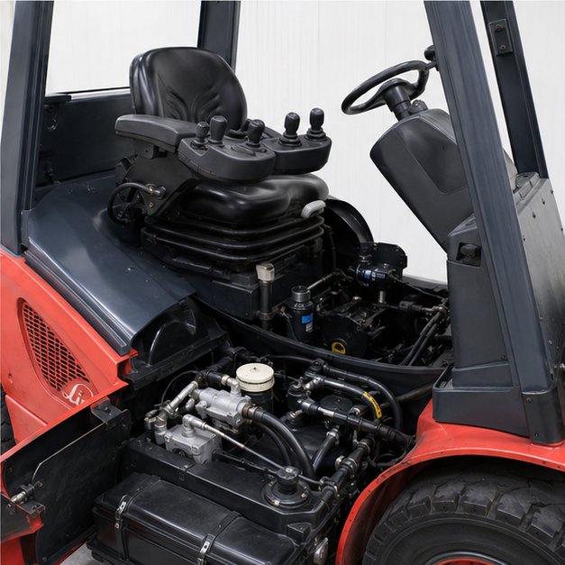 Used Linde H30D 3 ton Diesel forklift for sale, seat and controls