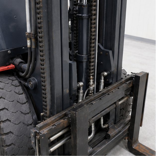 Used Linde H30D 3 ton Diesel forklift for sale, mast and chains
