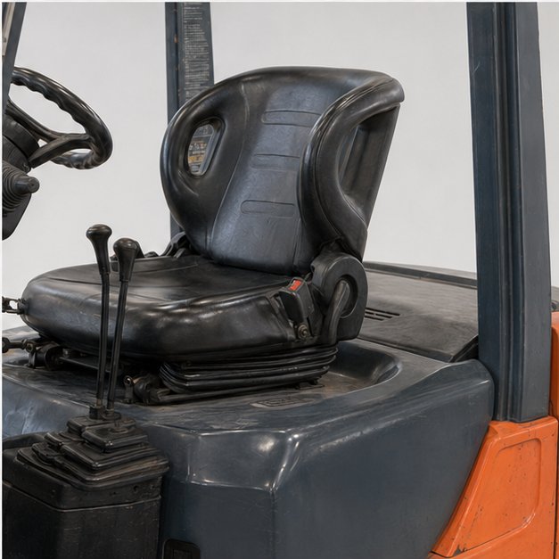 Used Toyota 8FD25 2.5 ton Diesel forklift for sale, seat and controls