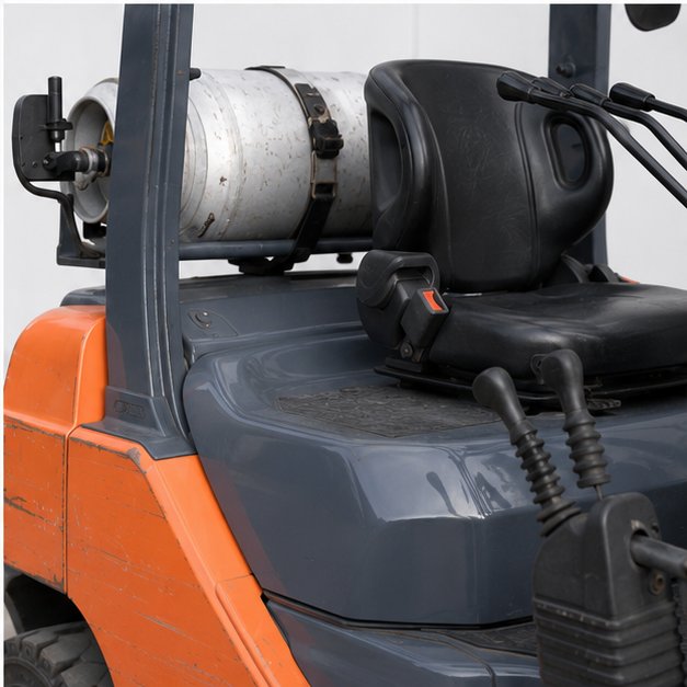 Used Toyota 8FG25 2.5 ton LPG forklift for sale, seat and controls
