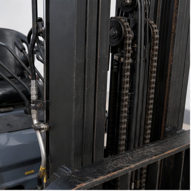 Used Toyota 8FG25 2.5 ton LPG forklift for sale, mast and chains