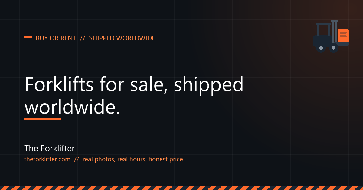 Forklifts for sale, shipped worldwide, from The Forklifter